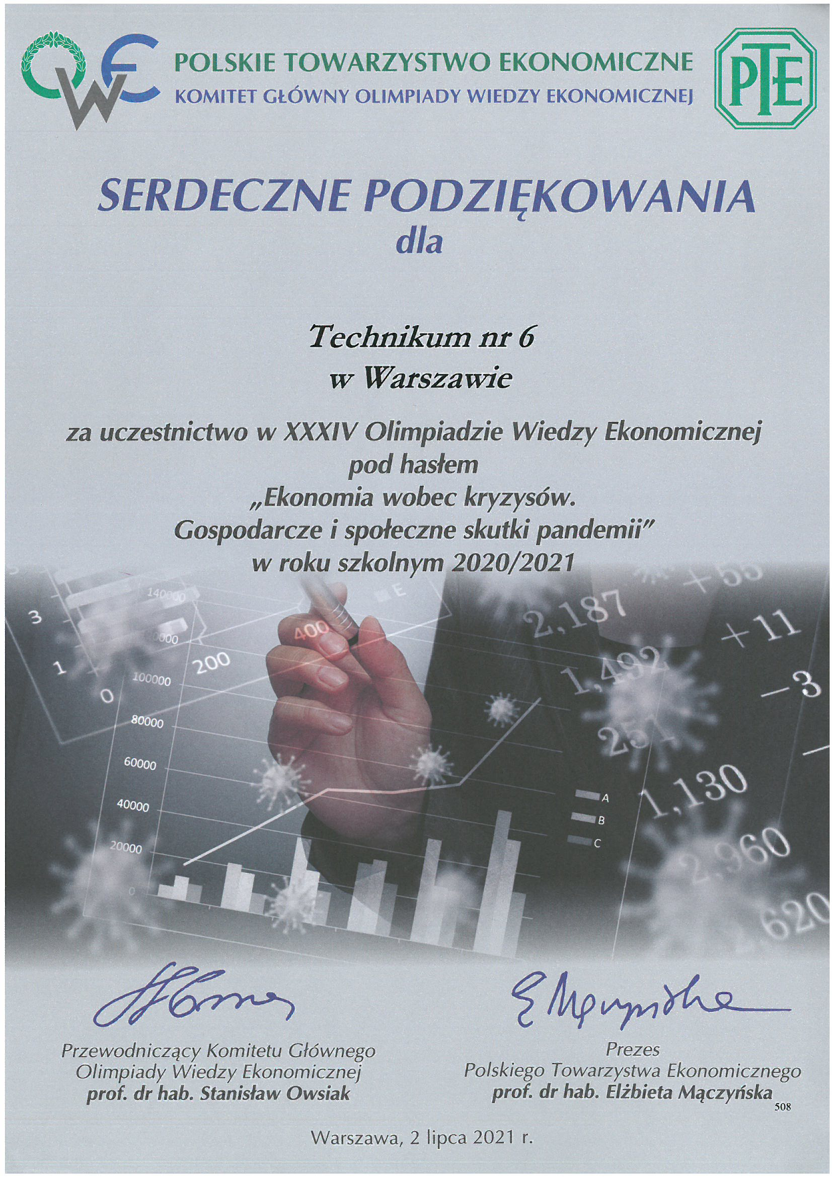 podziekowania dla szkoy