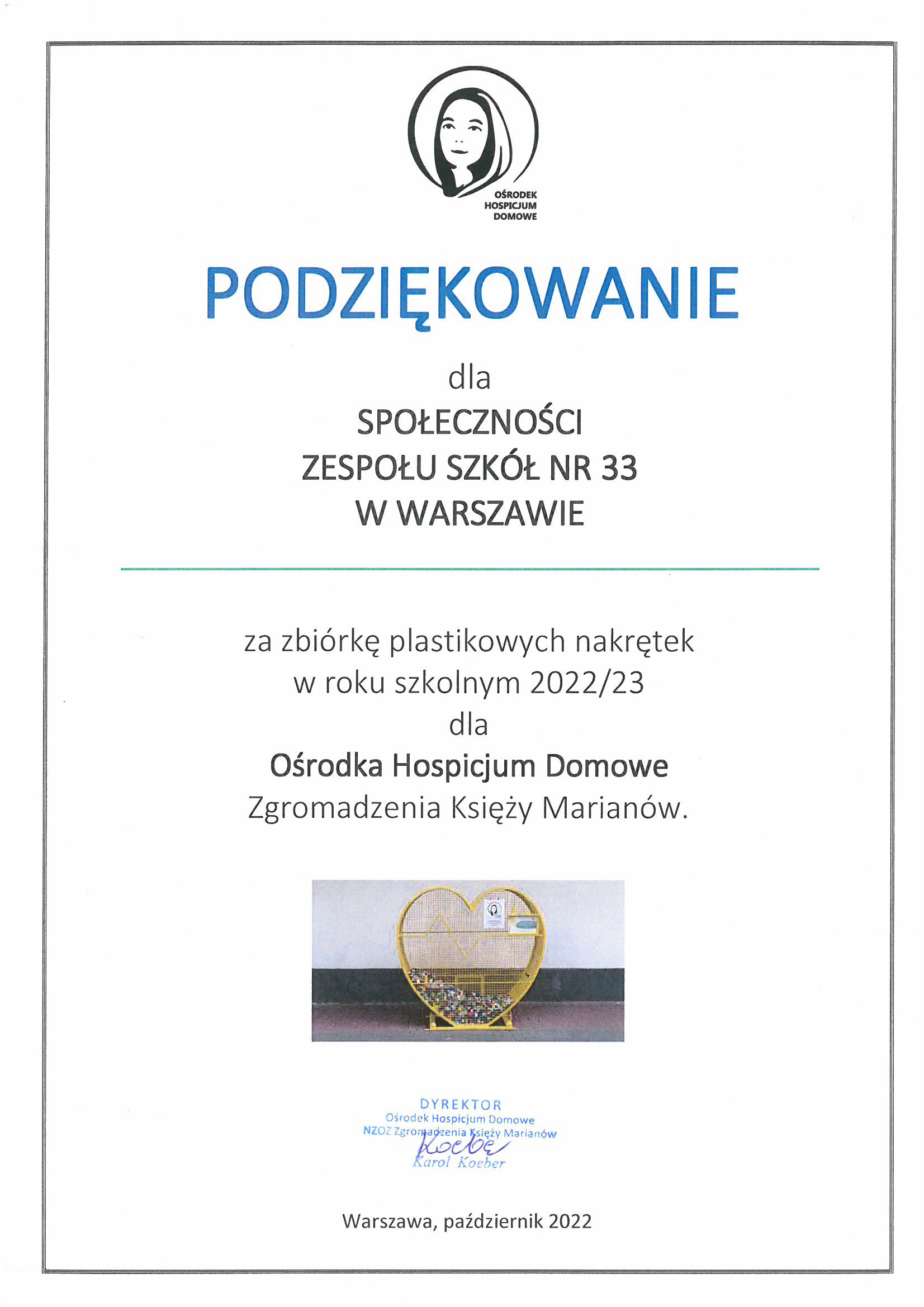 podzuekowanie KORKI