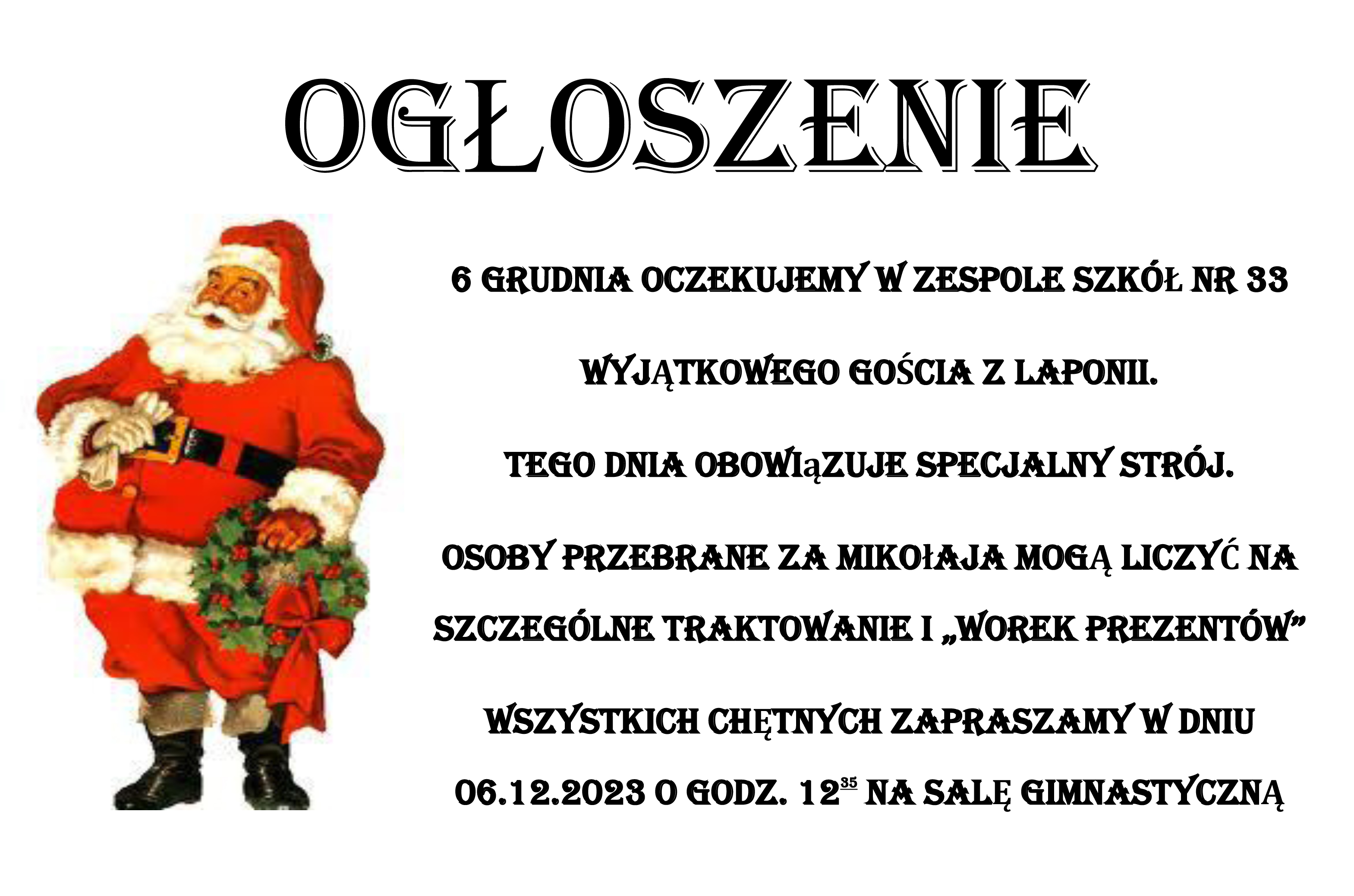 OGLOSZENIE mikolaj