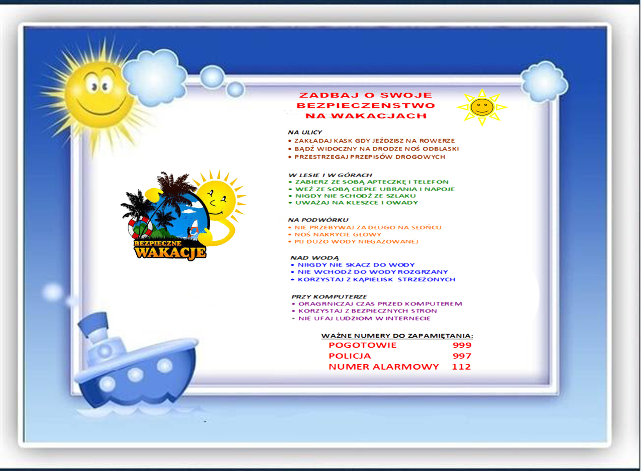 bezp wakacje